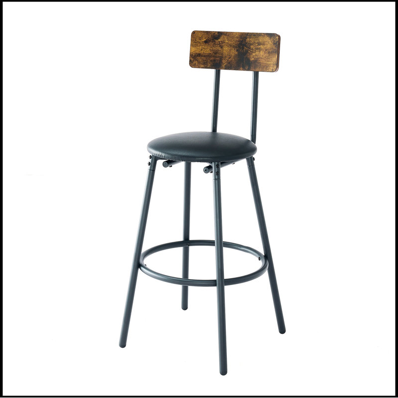 Bar Table and Chairs Set for 2, 3 Pieces Pub Dining Table Set, 2 Bar Stools PU Upholstery Seat
