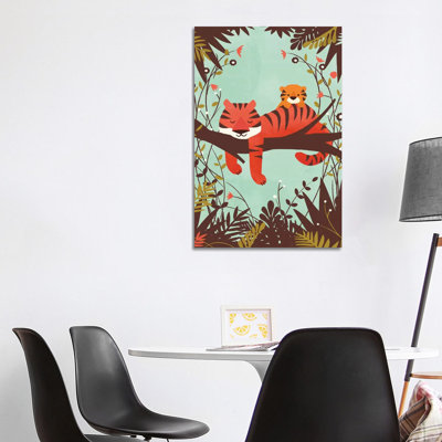 Sleeping Tiger 1 Piece Wrapped Canvas Wall Art