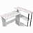 Rectangular Writing Desk With Side Shelf-1304955233