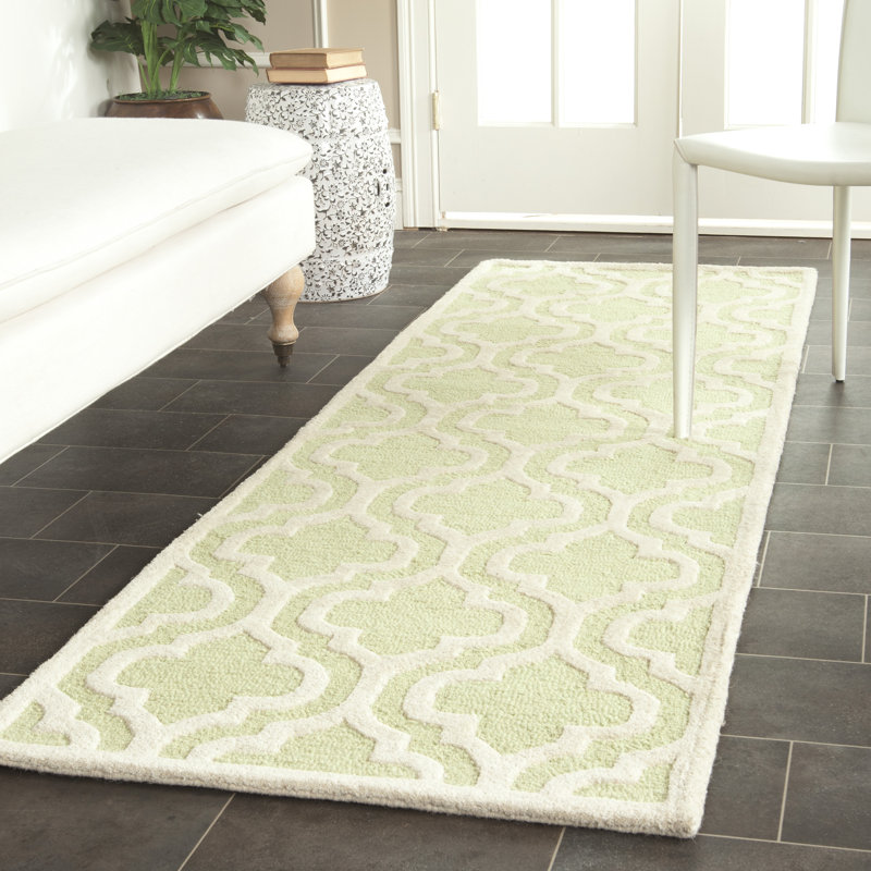 Cannen Hand Tufted Wool Geometric Rug, Runner 2'6" x 12'