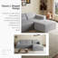 Canapé modulaire en forme de L Boneless avec méridienne orientée à droite et coussin lombaire pour un confort accru-760515309