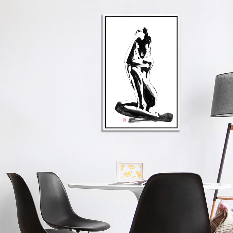 Modest by Péchane - Print on Canvas, White Framed, 101.6 cm H x 66.04 cm W x 1.91 cm D
