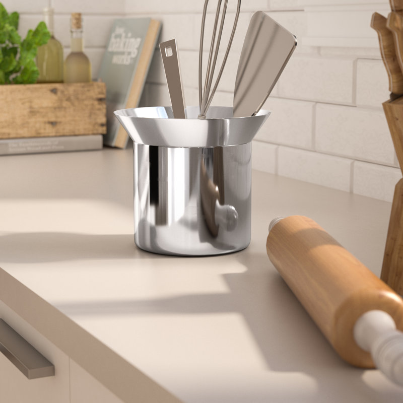 Stainless Steel Round Utensil Crock