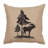 Wooded River Image Pillow - Moose Tree - Linen Gray-25932850