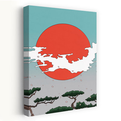 «Serene Japanese Bloom», reproduction d'art murale contemporaine