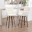 Swivel Upholstered Bar Stool with Solid Wood Frame-1955858753