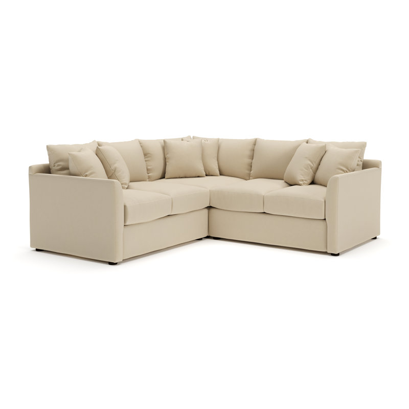 Cecelia Upholstered L-Sectional, Left Hand Facing, Bayou Stone Canvas