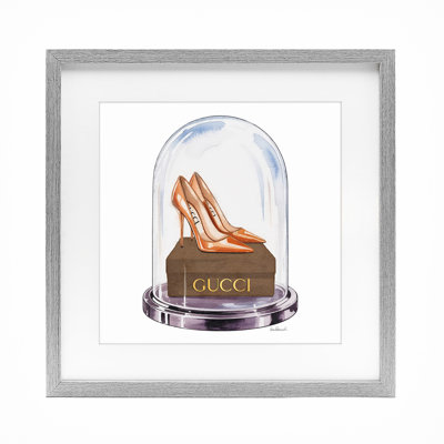Satin Heels in Bell Jar, reproduction encadrée sous verre, design par Amanda Greenwood