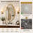 Set of 2 Modern Asymmetrical Wall Mirrors with Aluminum Alloy Frame, Decorative Irregular Hanging Mirrors for Bathroom, Bedroom, Living Room & Entryway-98127005-98127007