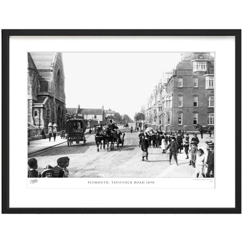 Plymouth, Tavistock Road 1890 by Francis Frith - Single Picture Frame Print, 40cm H x 50cm W x 2.3cm D