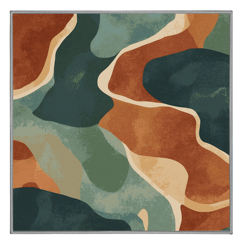 Earthly Echoes Rug, Square 3'