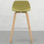 2 tabourets de comptoir de style Mid-Century avec revêtement, design moderne, bois et mélange