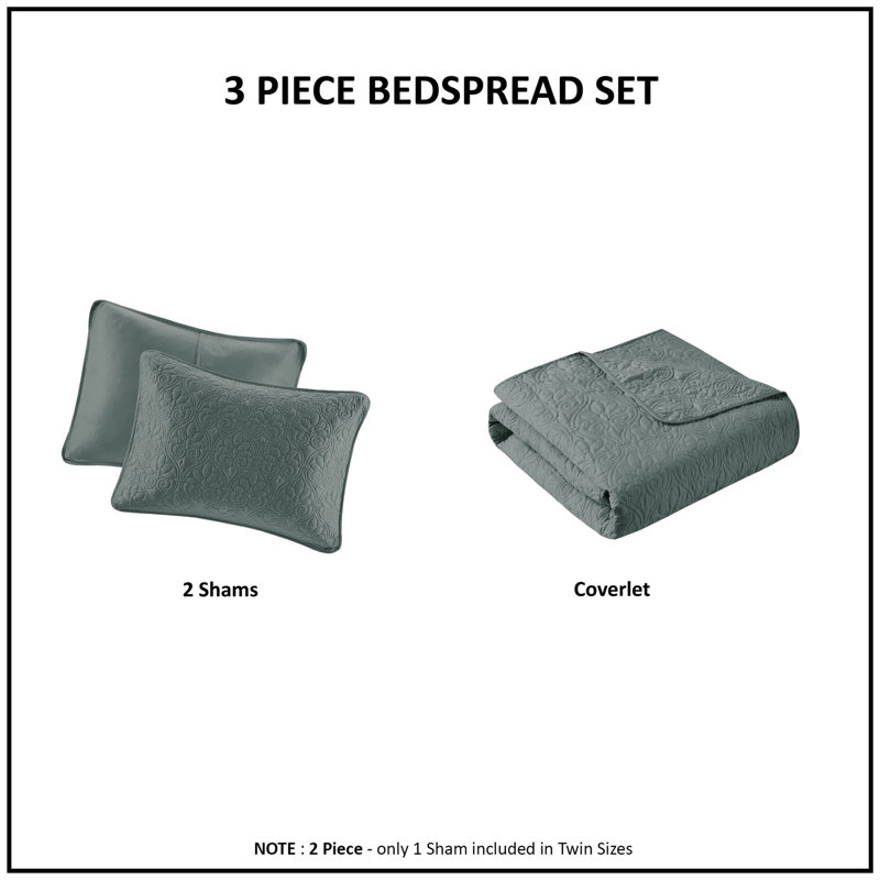 Balsam Green Reversible Full Microfiber Quilt Set