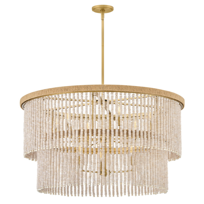 Grand lustre cylindrique Hinkley Indra, 9 lumières, H 54,25 po x l 38 po x P 38 po