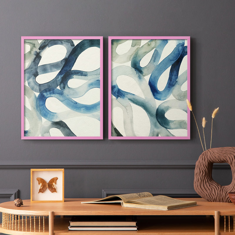 «Water & Sand I», reproduction encadrée de qualité supérieure - prête à être accrochée - aucun clou requis - aucun clou requis