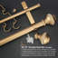 Mordecai Gold Iron Adjustable 1.12'' Double Curtain Rod-867328114