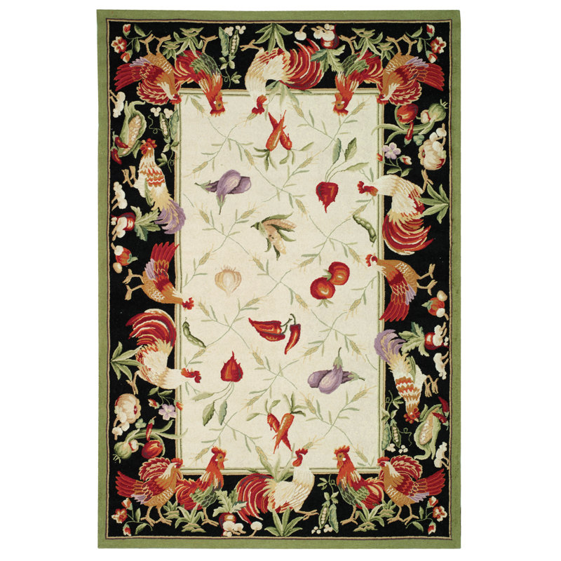 Tapis oriental en laine crocheté à la main Hollander, Carré 4 pi