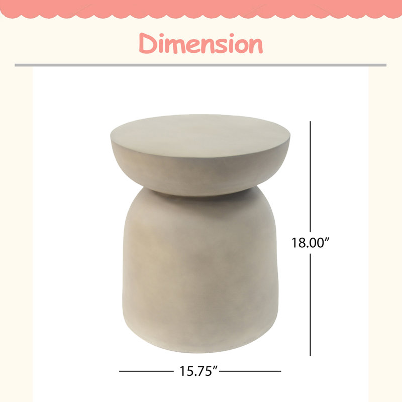Outdoor Round Top Drum Side/End Table
