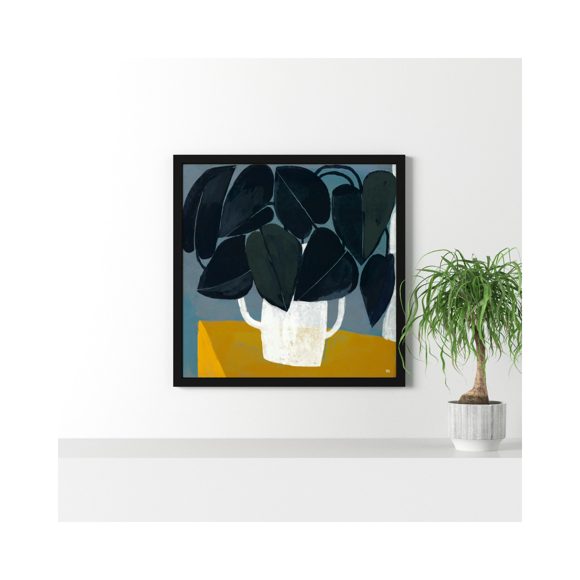 Summer Interior 1 by StudioM, 36" H x 36" W x 1.25" D, Black