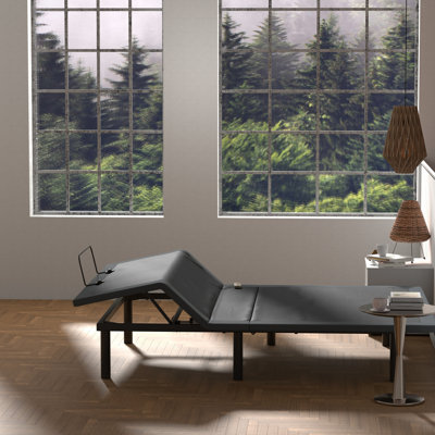 Full Adjustable Bed Base - Os4 With Wadding, Head/foot Extra Strength Frame, 2 Motor 6000n