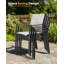 Chaises de patio empilables 2 pièces, chaises de patio d'extérieur empilables en aluminium Never-Rust, ensemble de 2 chaises d'extérieur avec textilène épaissi à double couche pour terrasse, jardin, piscine, chêne chaulé-236610536-236610537
