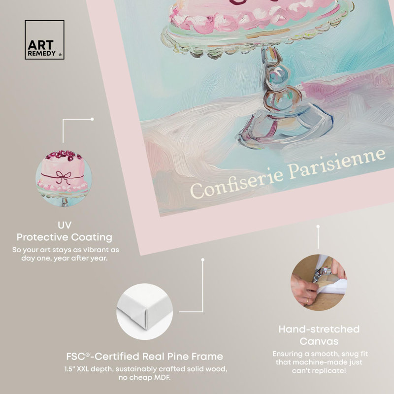 Grand Hotel Coquette Trendy Art on Canvas, 36" x 24"