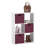 Decorative 6 Cube Bookcase With Fabric Bins-109218854