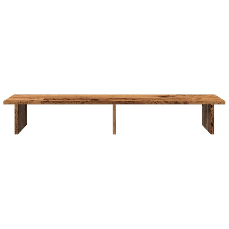 Shiyu Manufactured Wood Monitor Stand, 15cm H x 100cm W x 27cm D, Old Wood