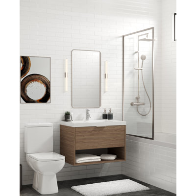 Modo 36" W Wall Mounted Single Bathroom Vanity