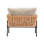 Méridienne polyvalente de 36 po en beige avec une conception spacieuse en fer moderne-1863504823