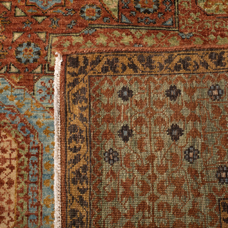Ralph Lauren Lourens Hand Knotted, 80% Wool And 20% Cotton, Madder Red Area Rug, Rectangle 6' x 9'
