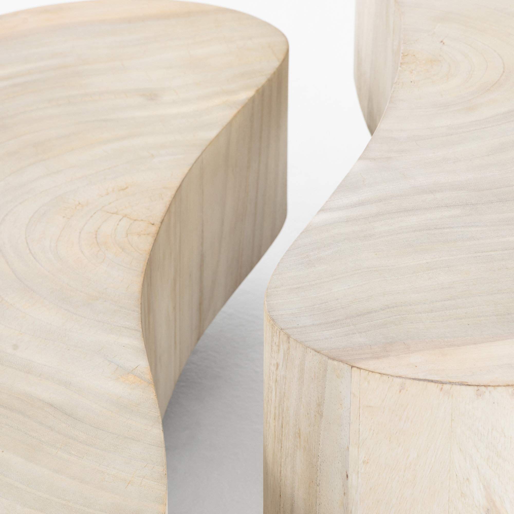 Anasta Solid Wood Single Coffee Table, Bleached Guanacaste, Dark Gunmetal