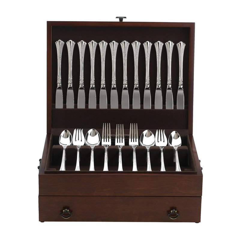 Bristol Grande Mahogany Silverware Chest with Brown Lining