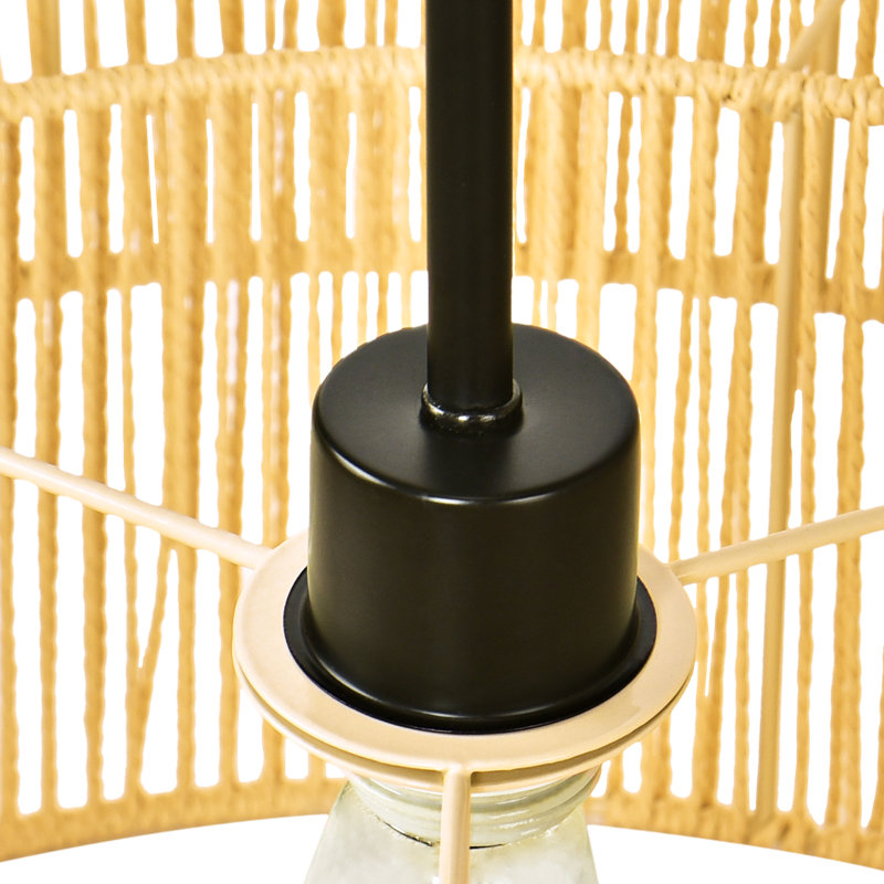 Luminaire suspendu en rotin 1 lumière Armelia