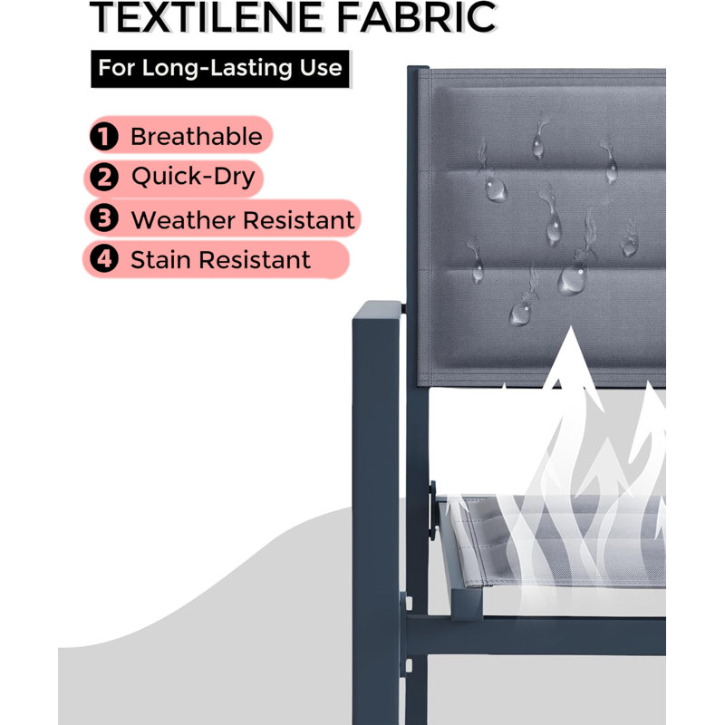Patio Dining Armchair, Grey