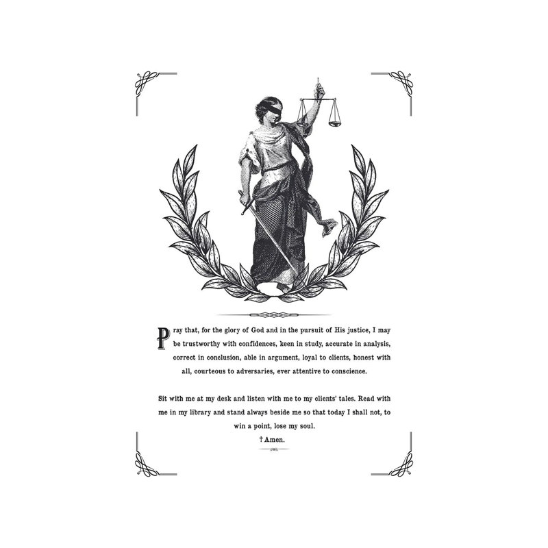 «Lawyer Prayer», reproduction d'art sur toile tendue