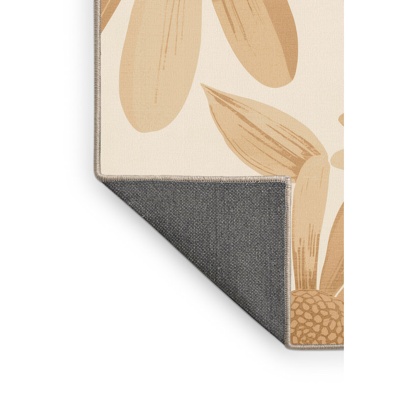 Tapis moelleux moelleux à motif scandinave brun et beige Calvin, 2 pi x 3 pi