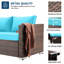 Ensemble de conversation modulaire en rotin 7 pièces avec coussins Bhairavi-554131177