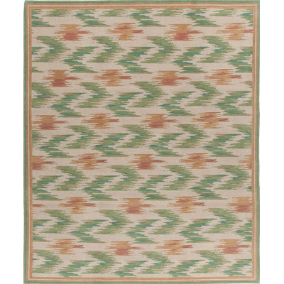 Tapis ivoire et multicolore noué à la main de haute qualité