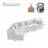 Boneless 127.5"Modular Curved Sofa-1059090414