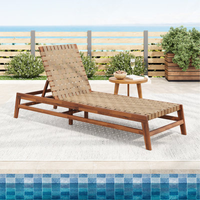 Chaise longue d'extérieur en corde