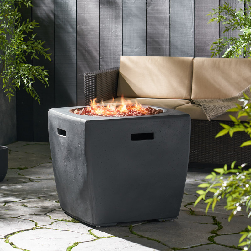 Tyandre Square Magnesium Oxide Propane Fire Pit Table