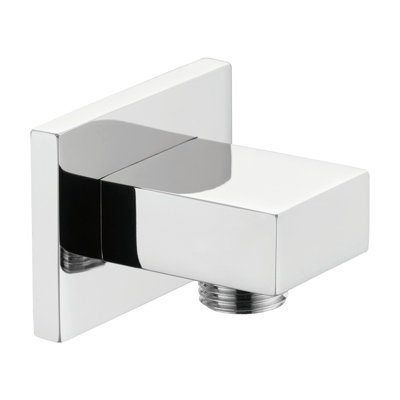 DAX Brass Square Hose Connector, Chrome