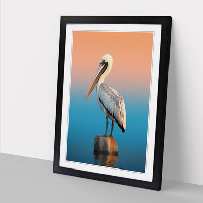 Pelican Minimalism Art - Framed Print