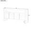 Buffet U-Style en placage de bois massif de 60 po avec portes à fermeture en douceur, rangement double, idéal pour organiser les articles essentiels dans différentes pièces U-Style, console de 60 po, minimaliste moderne, double, articles pour la maison-261582356