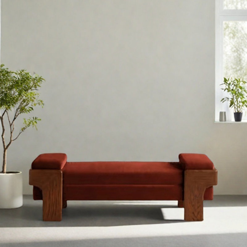 Hudnall, H 16,93 po x l 62,99 po x P 19,69 po, Dark Red