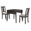 Canapé-lit pliant Karoline 3 pièces à abattants avec 2 chaises rembourrées-237898972
