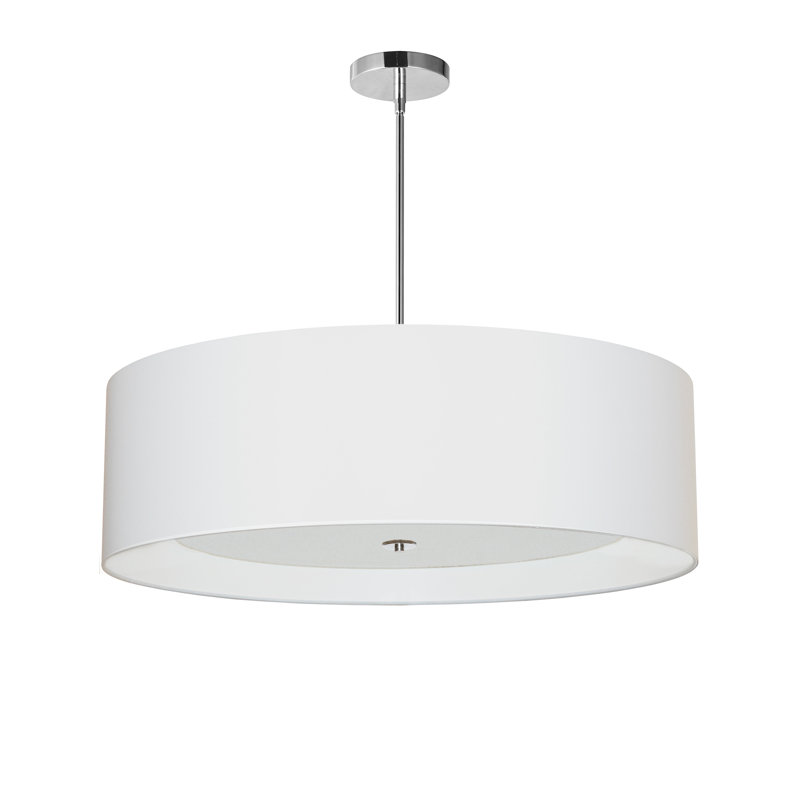 Innsbrook 4 - Light Dimmable Drum Chandelier, White, 20" H x 30" D x 30" W