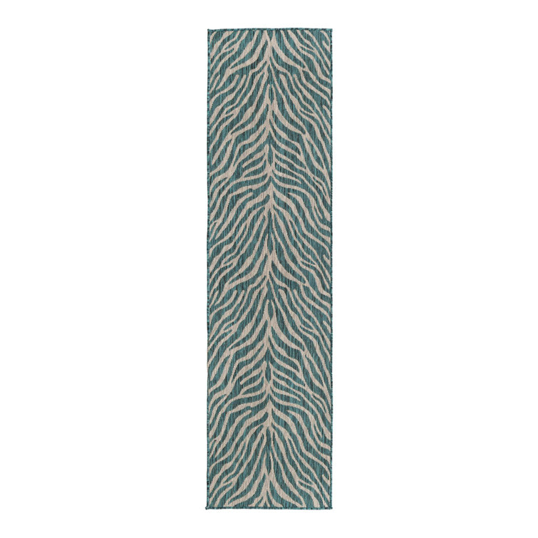 Teal Tsavo Indoor/Outdoor Safari Rug