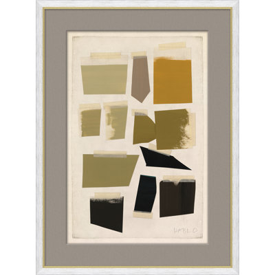 «Neutrals» par Susan Hable - Peinture encadrée sur papier